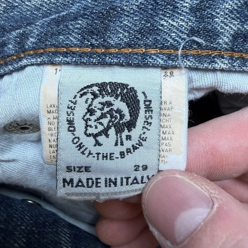 Vintage Diesel Kulter Jeans Men 29x32 Blue Straight Leg Retro Wash Made in Italy